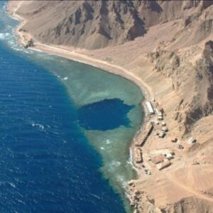The Blue Hole in Dahab from above