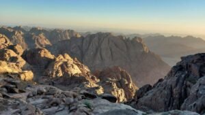 Granite peaks and valleys of the high Sinai mountains